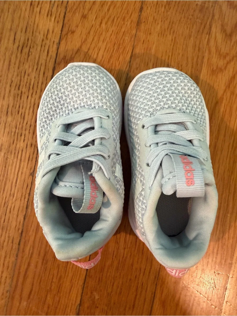 adidas Kids Light blue and Pink Mesh Sneakers